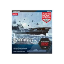 Academy Maquette Bateau Maquette De Bateau En Plastique USS Yorktown CV-5 1:700 "Bataille De Midway"