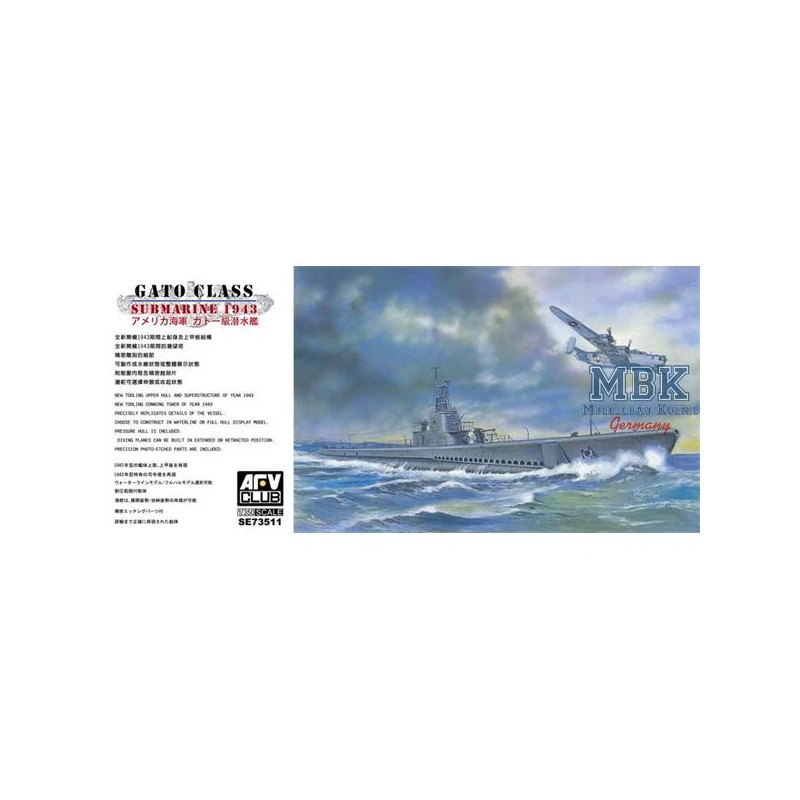 AFV Club Maquette Bateau Gato Class Submarine 1943 3 AFV Club Maquette Bateau Gato Class Submarine 1943