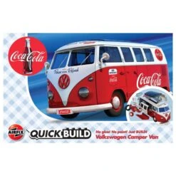 Airfix VW Camper Van Coca-Cola? CONSTRUCTION RAPIDE Bleu (Aucune Colle Ni Peinture Requise) NOUVEL OUTIL