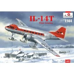Maquette Avion Ilyushin Il-14T Polar Aviation Sur Des Skis