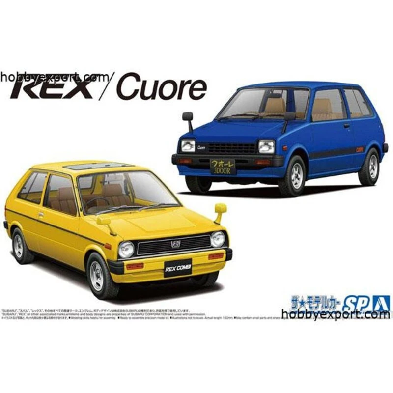Aoshima Maquette Subaru Km1 Rex Daihatsu Cuore 3 Aoshima Maquette Subaru Km1 Rex Daihatsu Cuore