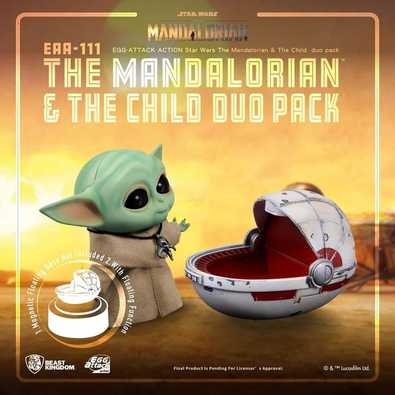 Star Wars The Mandalorian Figurines Egg Attack Action The Mandalorian & The Child 7 - 17 Cm 4 Star Wars The Mandalorian Figurines Egg Attack Action The Mandalorian & The Child 7 - 17 Cm – Image 2