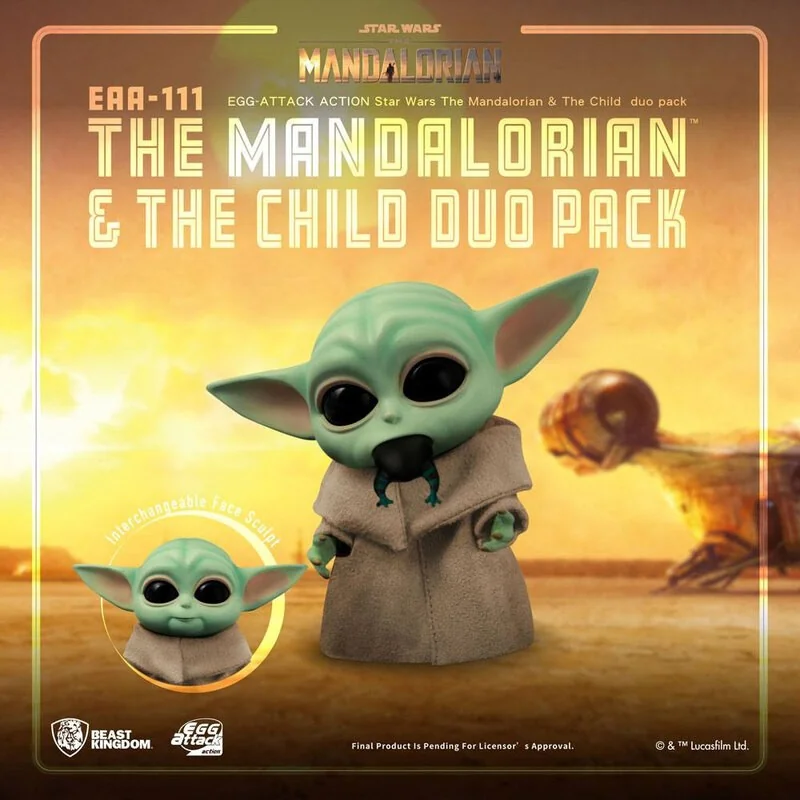 Star Wars The Mandalorian Figurines Egg Attack Action The Mandalorian & The Child 7 - 17 Cm 5 Star Wars The Mandalorian Figurines Egg Attack Action The Mandalorian & The Child 7 - 17 Cm – Image 3