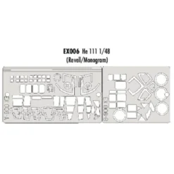 Eduard Heinkel He 111 Verrière Et Roues (pour Maquettes Monogram Et Revell) (fait à Partir De Bande Jaune De Kabuki Japonais)