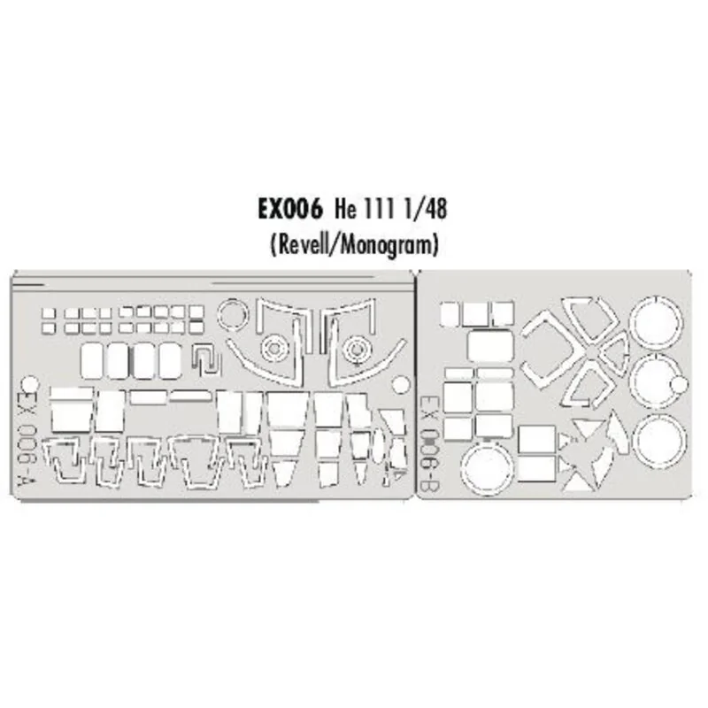 Eduard Heinkel He 111 Verrière Et Roues (pour Maquettes Monogram Et Revell) (fait à Partir De Bande Jaune De Kabuki Japonais) 3 Eduard Heinkel He 111 Verrière Et Roues (pour Maquettes Monogram Et Revell) (fait à Partir De Bande Jaune De Kabuki Japonais)