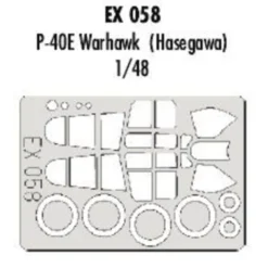 Eduard Verrière Et Roues Curtiss P-40E Warhawk (pour Maquettes Hasegawa) (fait à Partir De Bande Jaune De Kabuki Japonais)