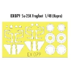 Eduard Verrière Et Roues De Sukhoi SU-25K Frogfoot Etc (pour Kopro/KP Et Maquettes OEZ) (fait à Partir De Bande Jaune De Kabuki Japonai