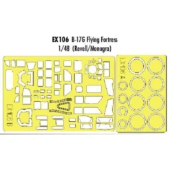 Eduard Boeing B-17G Flying Fortress (pour Maquettes Monogram Et Revell) (fait à Partir De Bande Jaune De Kabuki Japonais)