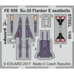 Eduard Ceintures De Sécurité Sukhoi Su-35 Flanker E ACIER 1/48 (conçus Pour être Utilisés Avec Les Kits Kitty Hawk)