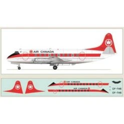 Maquette Avion Air Canada Viscount 700. Décalques Imprimés Au Laser.