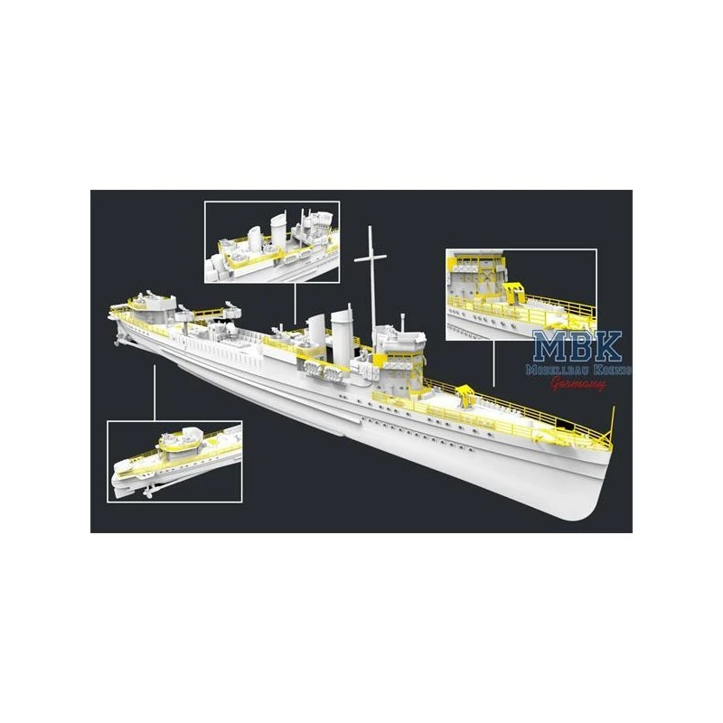 Maquette Bateau HMS Campbeltown 1942 4 Maquette Bateau HMS Campbeltown 1942 – Image 2