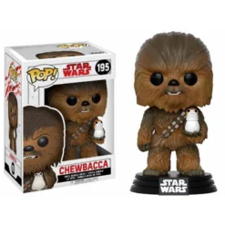 FUNKO Figurines Pop Star Wars Episode VIII POP! Vinyl Bobble Head Chewbacca & Porg 9 Cm