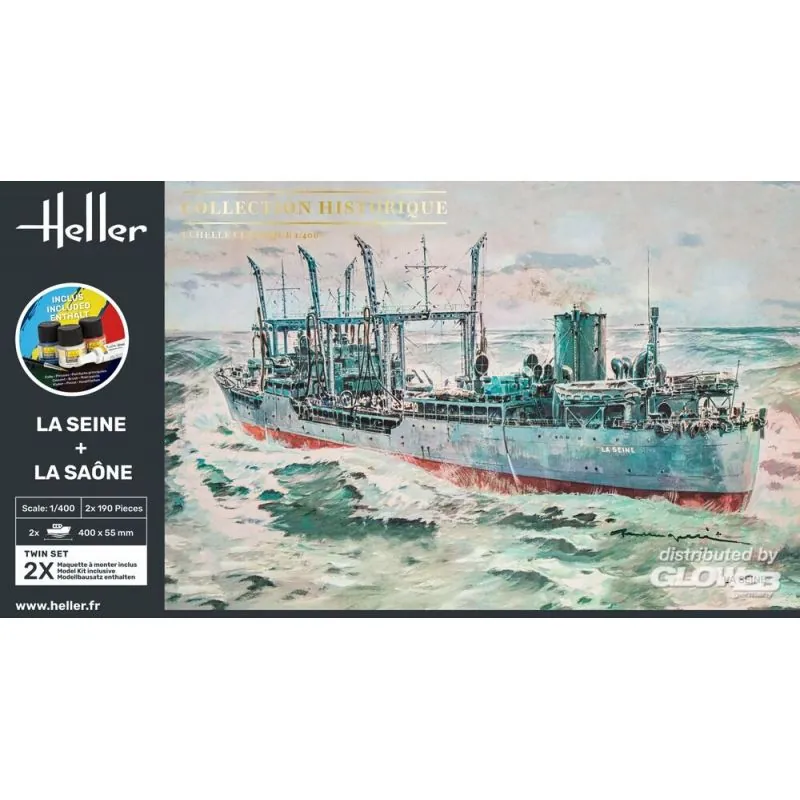 Heller Maquette Bateau STARTER KIT (Kit De Démarrage) LA SEINE + LA SAONE TWINSET 5 Heller Maquette Bateau STARTER KIT (Kit De Démarrage) LA SEINE + LA SAONE TWINSET – Image 3