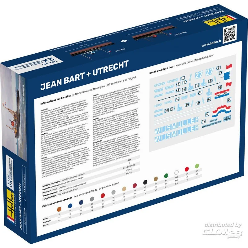 Heller Maquette Bateau STARTER KIT (Kit De Démarrage) JEAN BART + UTRECHT Twinset 4 Heller Maquette Bateau STARTER KIT (Kit De Démarrage) JEAN BART + UTRECHT Twinset – Image 2
