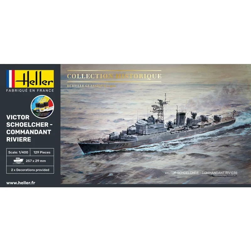 Heller Maquette Bateau STARTER KIT (Kit De Démarrage) VICTOR SCHOELCHER - COMMANDANT RIVIERE 4 Heller Maquette Bateau STARTER KIT (Kit De Démarrage) VICTOR SCHOELCHER - COMMANDANT RIVIERE – Image 2
