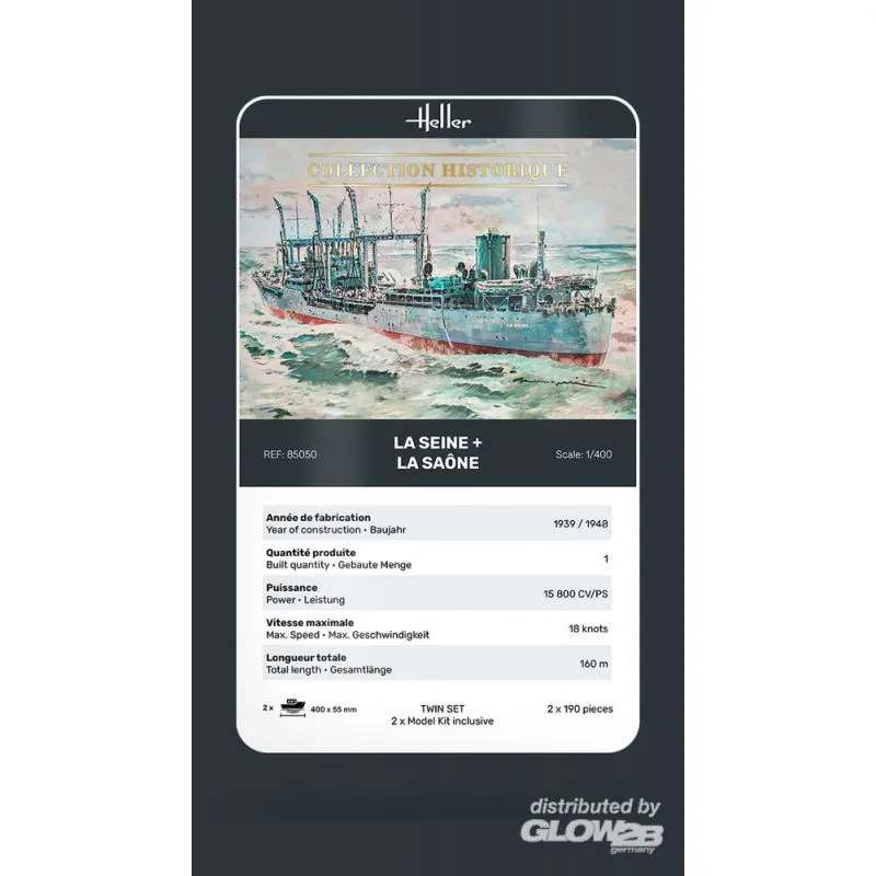 Heller Maquette Bateau Twinset La Seine + La Saone 8 Heller Maquette Bateau Twinset La Seine + La Saone – Image 6