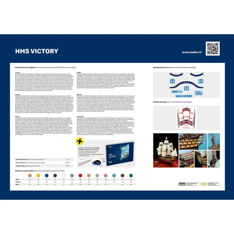 Heller Maquette Bateau 1:100 HMS Victory 14 Heller Maquette Bateau 1:100 HMS Victory – Image 12