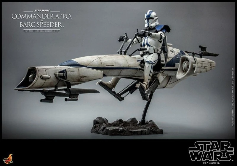 Hot Toys Figurine Articulée Star Wars The Clone Wars Figurine 1/6 Commander Appo & BARC Speeder 30 Cm 13 Hot Toys Figurine Articulée Star Wars The Clone Wars Figurine 1/6 Commander Appo & BARC Speeder 30 Cm – Image 11