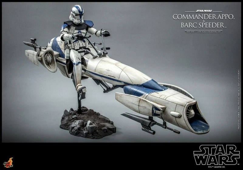 Hot Toys Figurine Articulée Star Wars The Clone Wars Figurine 1/6 Commander Appo & BARC Speeder 30 Cm 15 Hot Toys Figurine Articulée Star Wars The Clone Wars Figurine 1/6 Commander Appo & BARC Speeder 30 Cm – Image 13