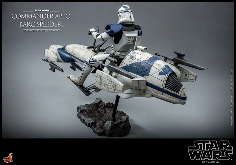 Hot Toys Figurine Articulée Star Wars The Clone Wars Figurine 1/6 Commander Appo & BARC Speeder 30 Cm 16 Hot Toys Figurine Articulée Star Wars The Clone Wars Figurine 1/6 Commander Appo & BARC Speeder 30 Cm – Image 14