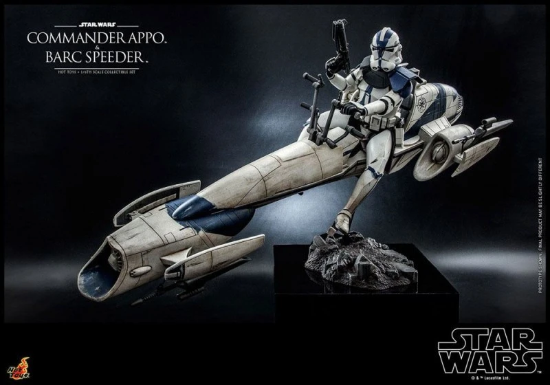 Hot Toys Figurine Articulée Star Wars The Clone Wars Figurine 1/6 Commander Appo & BARC Speeder 30 Cm 5 Hot Toys Figurine Articulée Star Wars The Clone Wars Figurine 1/6 Commander Appo & BARC Speeder 30 Cm – Image 3