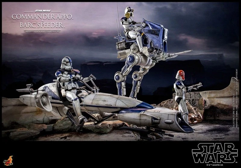Hot Toys Figurine Articulée Star Wars The Clone Wars Figurine 1/6 Commander Appo & BARC Speeder 30 Cm 7 Hot Toys Figurine Articulée Star Wars The Clone Wars Figurine 1/6 Commander Appo & BARC Speeder 30 Cm – Image 5