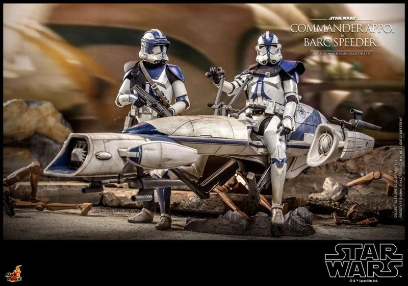 Hot Toys Figurine Articulée Star Wars The Clone Wars Figurine 1/6 Commander Appo & BARC Speeder 30 Cm 9 Hot Toys Figurine Articulée Star Wars The Clone Wars Figurine 1/6 Commander Appo & BARC Speeder 30 Cm – Image 7