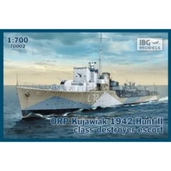 Maquette Bateau ORP Kujawiak 1942 Hunt II Destroyer De Classe Escorte
