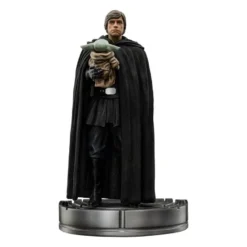 Star Wars The Mandalorian Statuette 1/10 Art Scale Luke Skywalker Et Grogu 21 Cm
