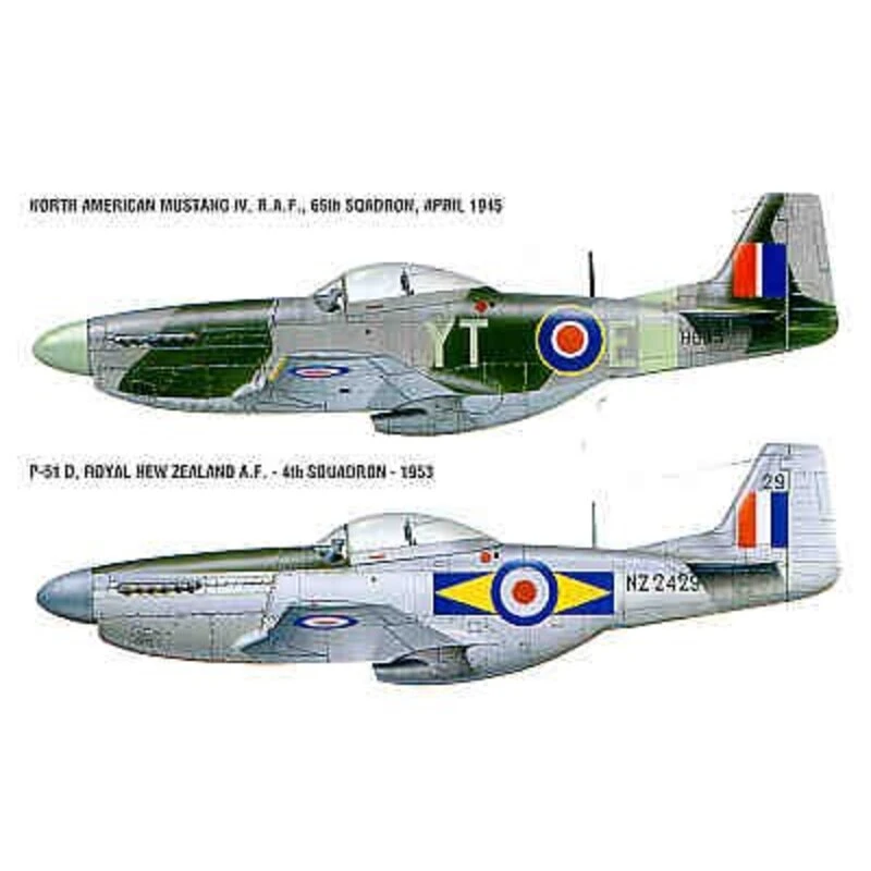 Italeri North American P-51D Mustang. Décalques : 65th Sqn RAF 1945 USAF Corée 1950 NZAF 1953. 4 Italeri North American P-51D Mustang. Décalques : 65th Sqn RAF 1945 USAF Corée 1950 NZAF 1953. – Image 2