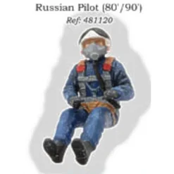 Figurine Pilote Russe Assis Dans L'avion Années 1980/1990
