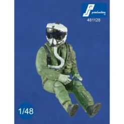 Figurine Pilote Américain Avec JHMCS Casque Assis Dans Une / C