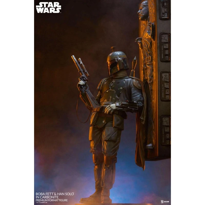 Star Wars Statuette Premium Format Boba Fett And Han Solo In Carbonite 70 Cm 5 Star Wars Statuette Premium Format Boba Fett And Han Solo In Carbonite 70 Cm – Image 3